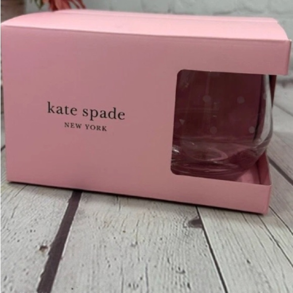 NEW Kate Spade Lennox Larabee Dot Stemless Wine Glasses​